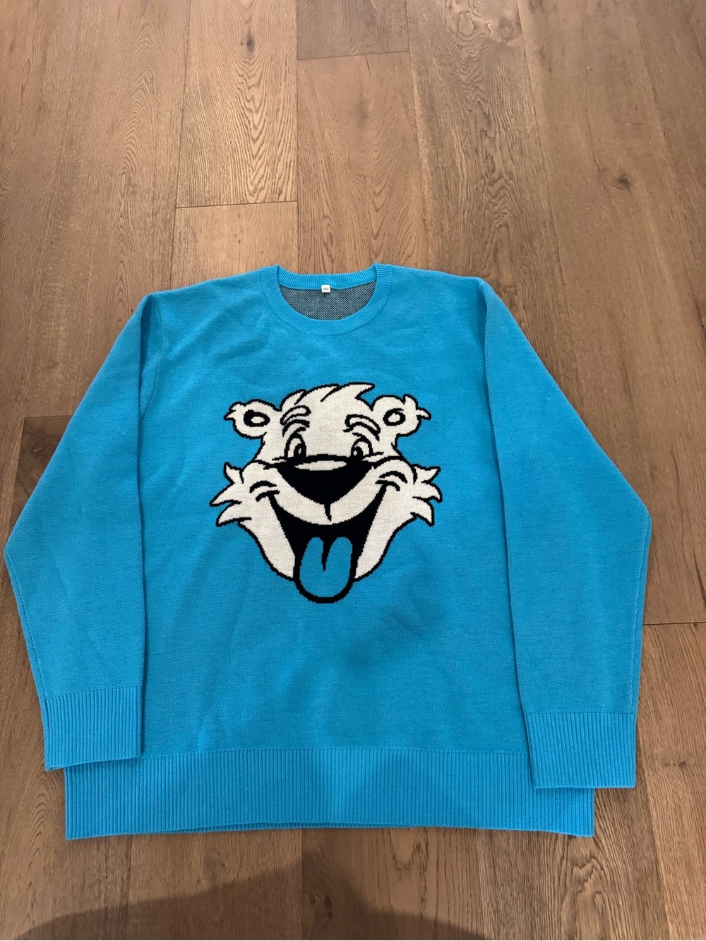 ICEE Men's Bright Blue Graphic Crewneck Sweater